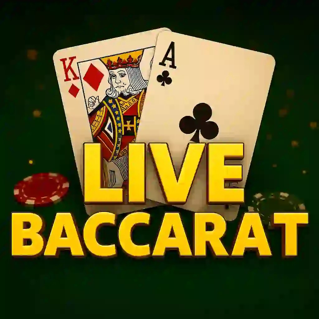 Official Live Casino logo: Live Baccarat by Evolution at Casino Days
